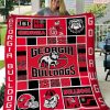 ncaa georgia bulldogs quilt fleece blanket v5 wfqf175 k7kvk