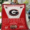 ncaa georgia bulldogs quilt fleece blanket v6 wfqf166 xmsva