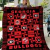 ncaa georgia bulldogs quilt fleece blanket v6 wfqf176 3lcyk