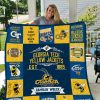 ncaa georgia tech yellow jackets est 1885 quilt fleece blanket v1 wfqf182 eqfwq