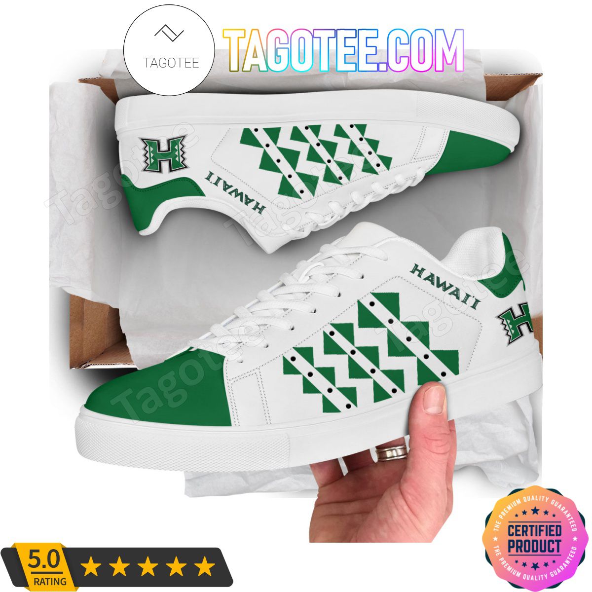 ncaa hawaii rainbow warriors white green stan smith shoes uyckn