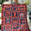 ncaa illinois fighting illini orange blue quilt fleece blanket wfqf204 blbkk