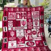 ncaa indiana hoosiers crimson white quilt fleece blanket v2 wfqf209 qumqd