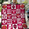 ncaa indiana hoosiers crimson white quilt fleece blanket v3 wfqf210 5kpha