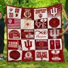 ncaa indiana hoosiers crimson white quilt fleece blanket v4 wfqf211 snuqg