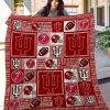 ncaa indiana hoosiers crimson white quilt fleece blanket v5 wfqf212 50gcz