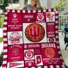 ncaa indiana hoosiers crimson white quilt fleece blanket v7 wfqf214 epcuo