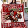 ncaa indiana hoosiers mascot crimson quilt fleece blanket wfqf216 sk6h8