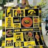 ncaa iowa hawkeyes gold black quilt fleece blanket v2 wfqf221 4ve98