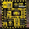 ncaa iowa hawkeyes gold black quilt fleece blanket v3 wfqf222 79rot