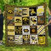 ncaa iowa hawkeyes gold black quilt fleece blanket v5 wfqf224 pnhmq