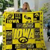 ncaa iowa hawkeyes gold black quilt fleece blanket v6 wfqf225 p78yx