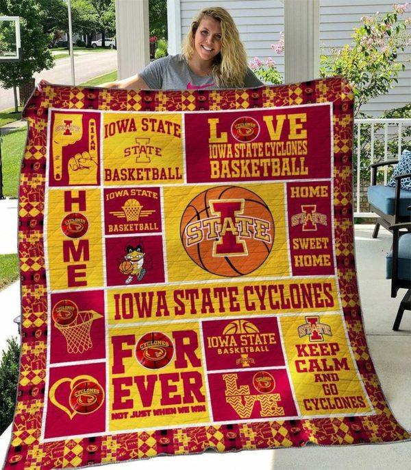 ncaa iowa state cyclones cardinal gold quilt fleece blanket v3 wfqf234 k0tyo