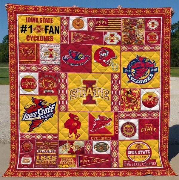 ncaa iowa state cyclones cardinal gold quilt fleece blanket wfqf235 dpvch