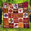 ncaa iowa state cyclones cardinal white quilt fleece blanket v3 wfqf237 9ecyh