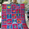 ncaa kansas jayhawks blue red quilt fleece blanket v2 wfqf243 i5f2l