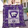 ncaa kansas state wildcats name personalized purple white est 1864 quilt fleece blanket wfqf252 mmaaz