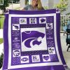 ncaa kansas state wildcats purple white quilt fleece blanket v2 wfqf258 fdogx