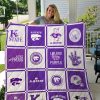 ncaa kansas state wildcats purple white quilt fleece blanket v3 wfqf259 anmha