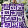 ncaa kansas state wildcats purple white quilt fleece blanket v4 wfqf260 g3f39