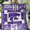 ncaa kansas state wildcats purple white quilt fleece blanket v5 wfqf261 hj9lc