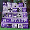 ncaa kansas state wildcats purple white quilt fleece blanket v7 wfqf263 va5nv