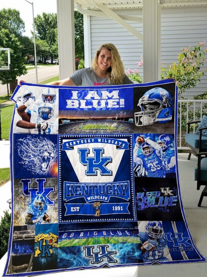 ncaa kentucky wildcats blue est 1891 quilt fleece blanket wfqf266 fuutl