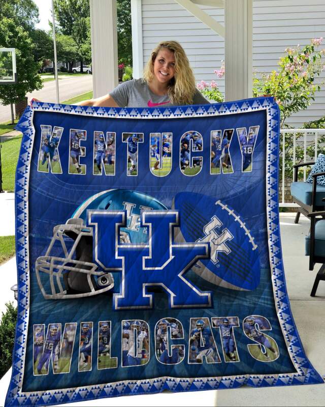 ncaa kentucky wildcats blue legends quilt fleece blanket wfqf269 9busv