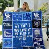 ncaa kentucky wildcats blue quilt fleece blanket wfqf270 vyr75