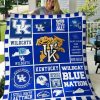 ncaa kentucky wildcats blue white mascot quilt fleece blanket wfqf273 zyrvp