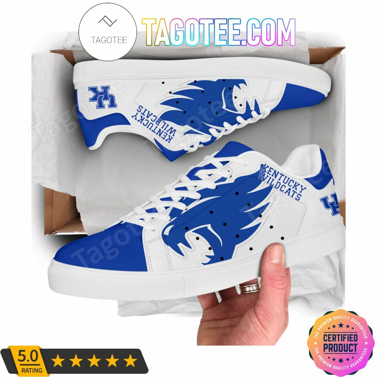 ncaa kentucky wildcats white blue stan smith shoes hpmot