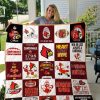 ncaa louisville cardinals brown white quilt fleece blanket wfqf278 i3mx3