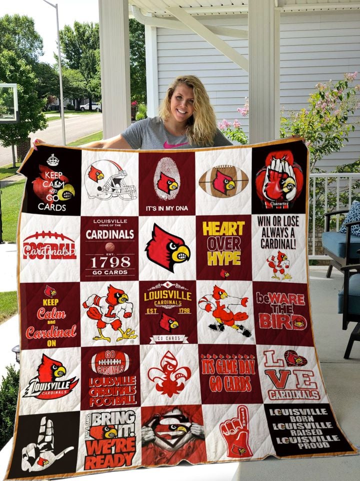 ncaa louisville cardinals brown white quilt fleece blanket wfqf278 i3mx3