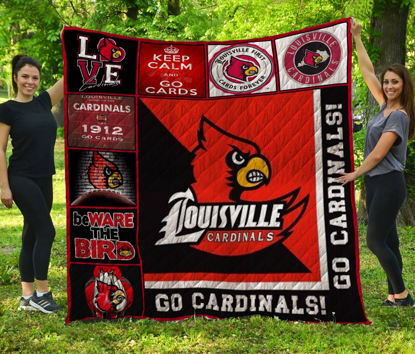 ncaa louisville cardinals red black quilt fleece blanket wfqf283 nxqks