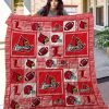 ncaa louisville cardinals red white quilt fleece blanket wfqf286 bstz5