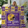 ncaa lsu tigers gold quilt fleece blanket wfqf290 7yybm