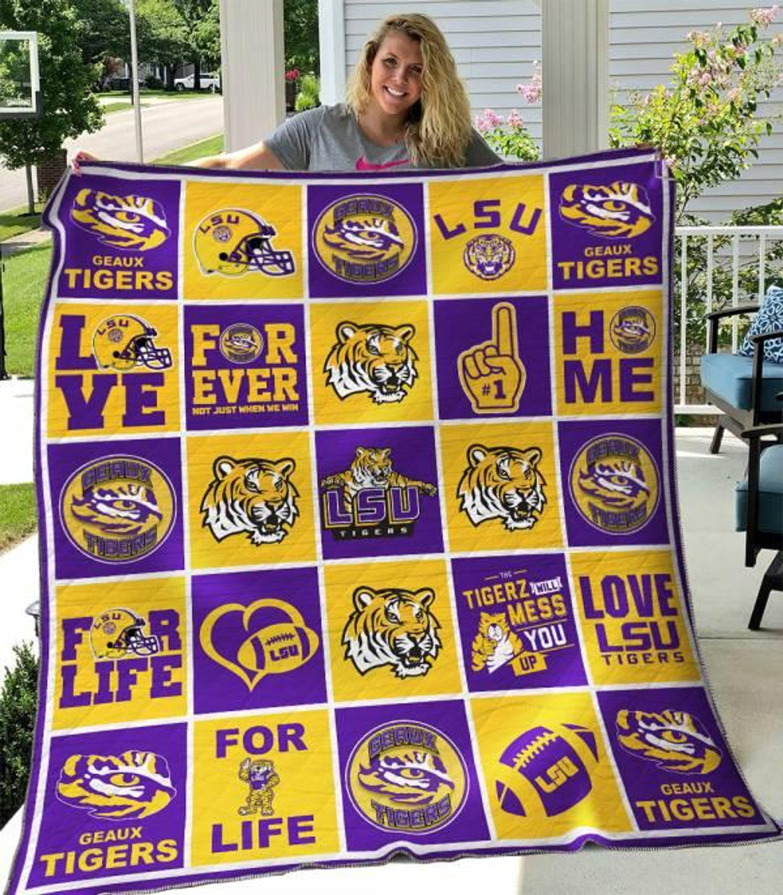 ncaa lsu tigers gold quilt fleece blanket wfqf291 1imkp