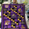 ncaa lsu tigers purple quilt fleece blanket wfqf300 uycek