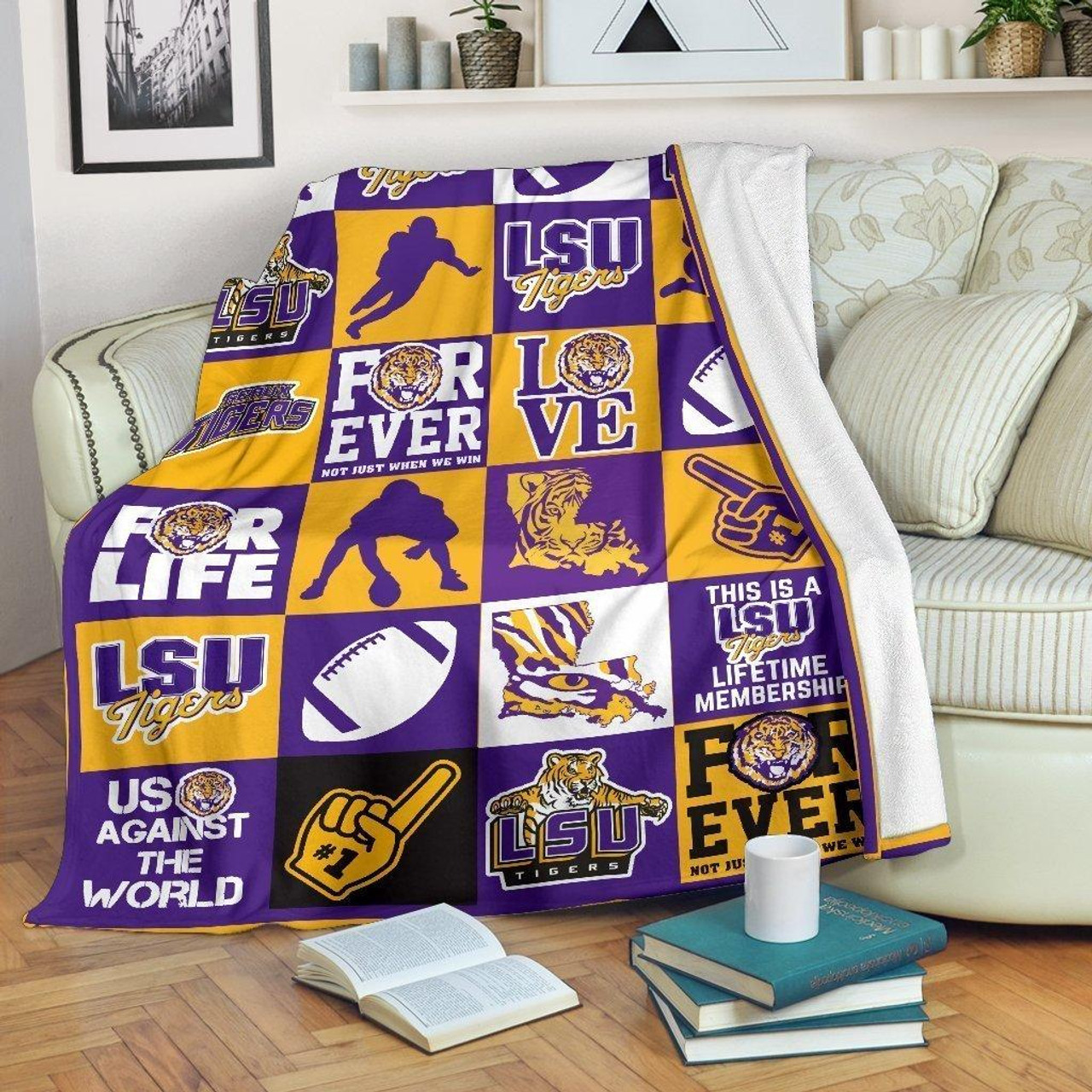 ncaa lsu tigers special fleece blanket and quilt fleece blanket wfqf304 mbvq0