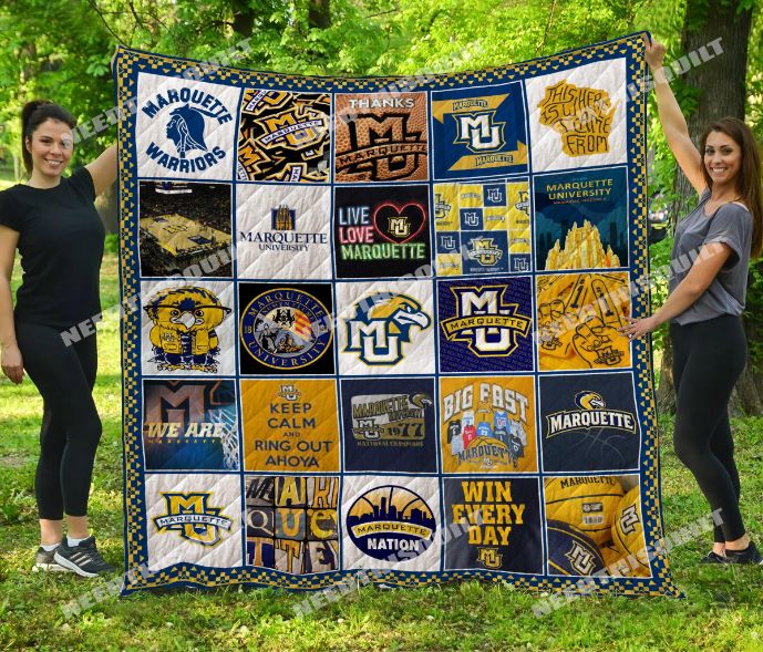 ncaa marquette golden eagles quilt fleece blanket v2 wfqf310 radhx