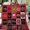 ncaa maryland terrapins red black quilt fleece blanket wfqf318 5yflx