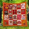 ncaa maryland terrapins red yellow quilt fleece blanket v3 wfqf320 mzmol