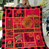 ncaa maryland terrapins red yellow quilt fleece blanket wfqf321 2txff