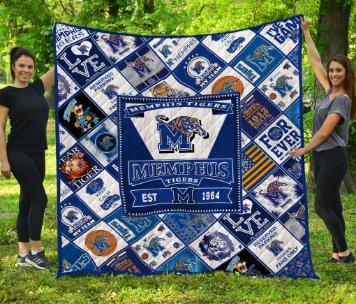 ncaa memphis tigers est 1964 quilt fleece blanket wfqf322 xdc6k