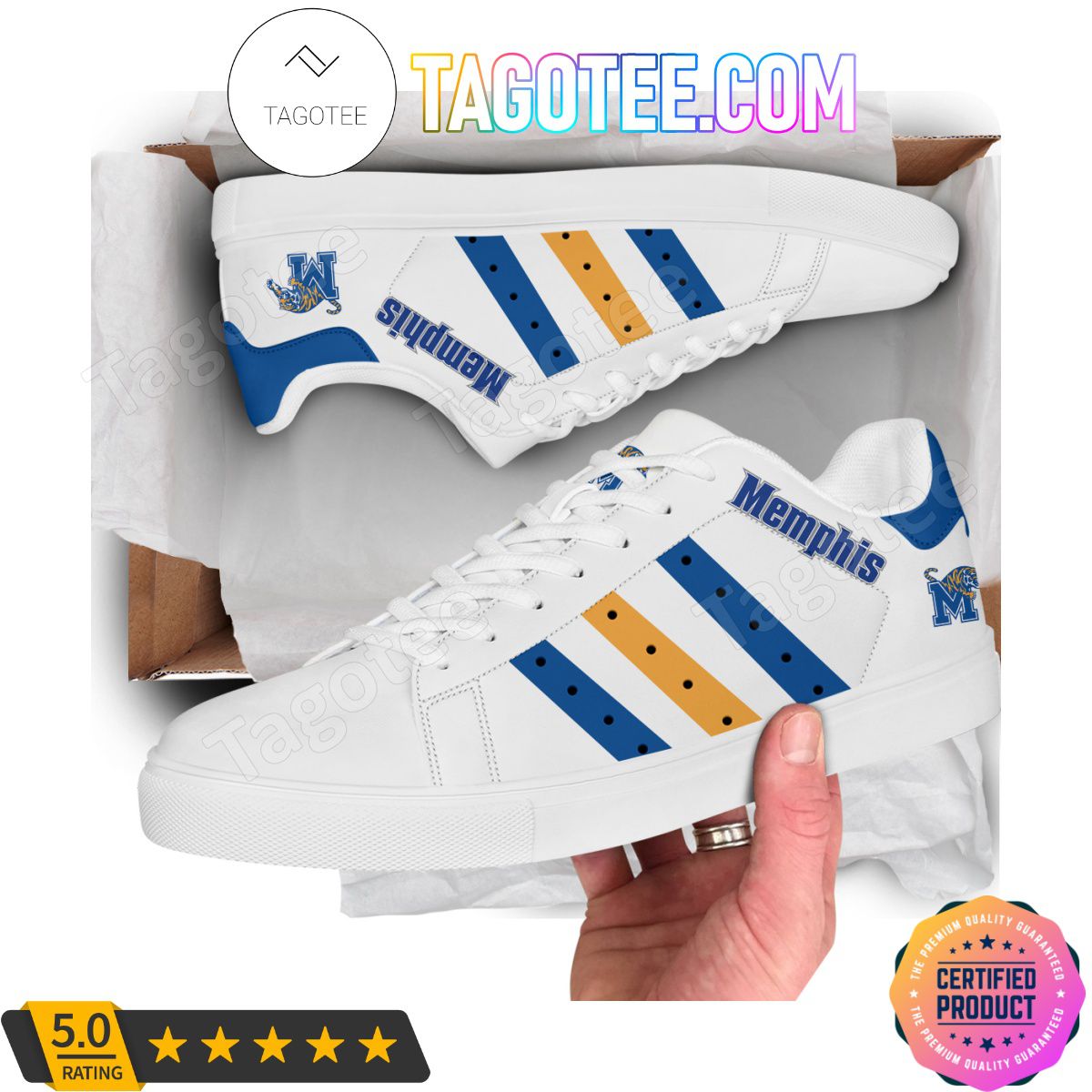 ncaa memphis tigers white blue stan smith shoes ddqzz