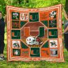 ncaa miami hurricanes orange green quilt fleece blanket wfqf334 l7ci2