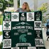 ncaa michigan state spartans est 1855 quilt fleece blanket wfqf339 qpdcd