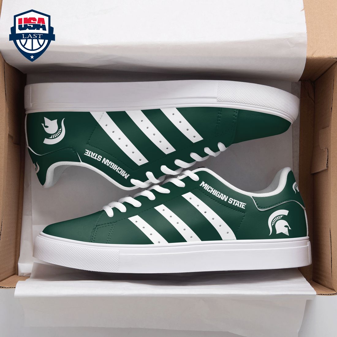 ncaa michigan state spartans green stan smith shoes lsng7