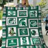 ncaa michigan state spartans quilt fleece blanket v3 wfqf351 twcwh