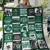 ncaa michigan state spartans quilt fleece blanket v4 wfqf343 4kwu9